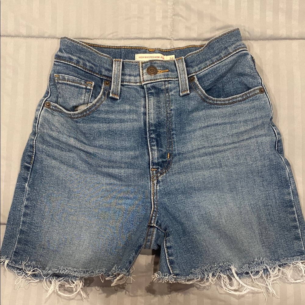 Levi's Blue Jean Shorts High-Waisted Cut-Off